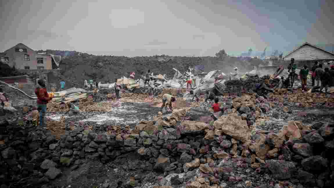 Eruption Du Nyiragongo Goma Pargn E Par La Lave Les Habitants