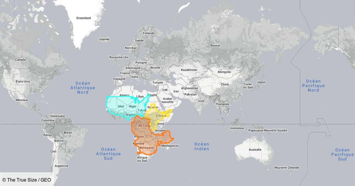 Connaissez vous véritablement la taille des pays Cette carte vous