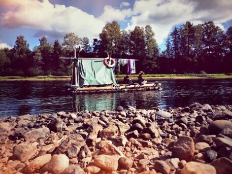 Suède : on a descendu la rivière Klarälven en famille sur un radeau