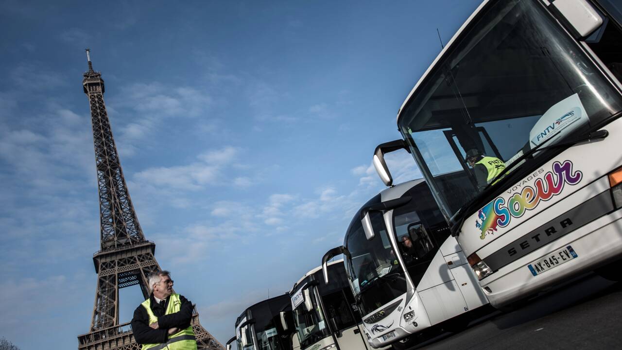 Mesures anti-diesel: des centaines d'autocars mobilisés à Paris