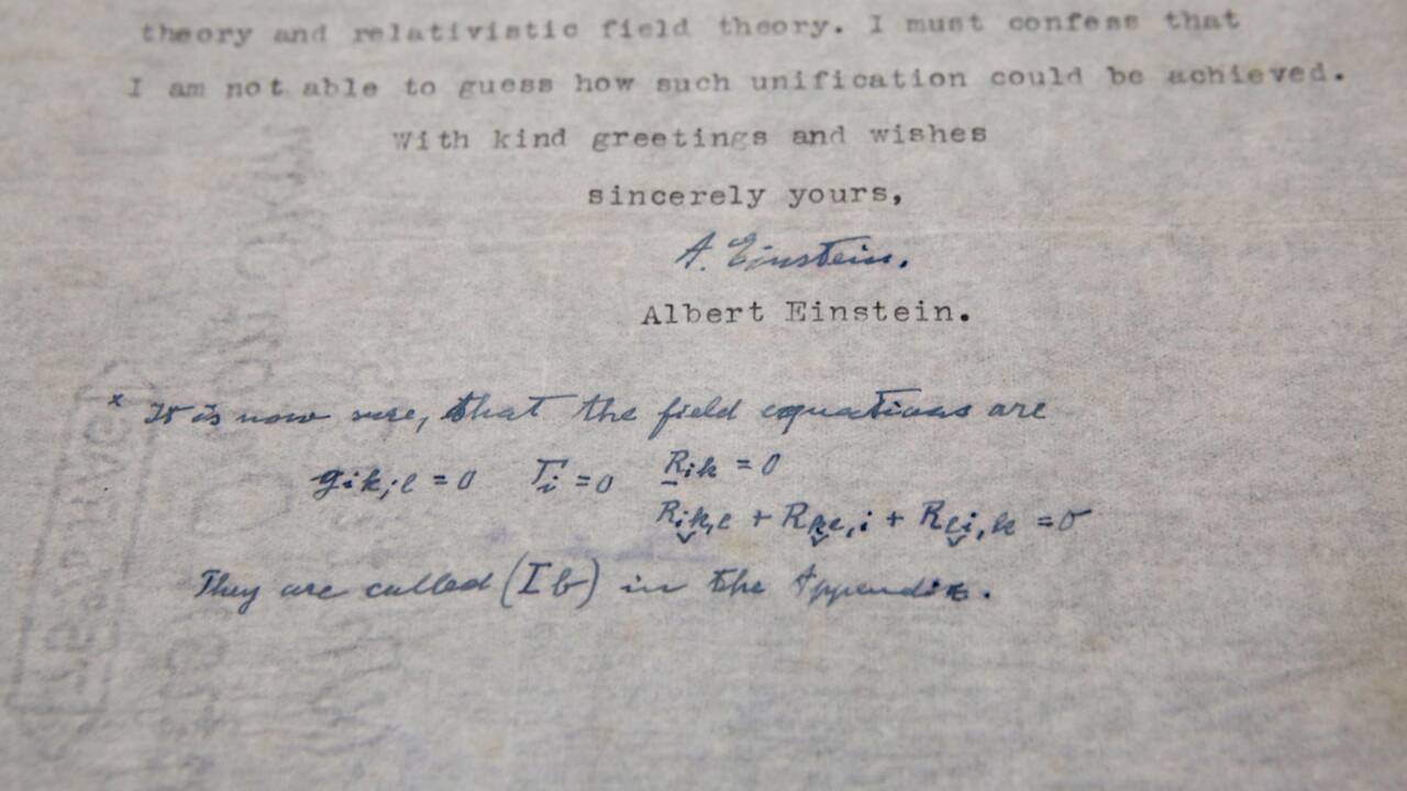 Des lettres d'Albert Einstein vendues aux enchères pour 210.000 dollars