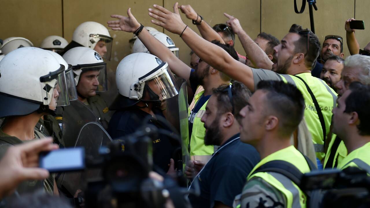 Grèce: manifestation d'employés des mines d'Eldorado Gold