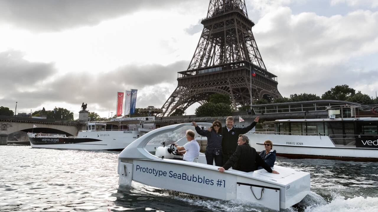 Les "Sea Bubbles" s'installent en Suisse, les tests à Paris "ajournés"