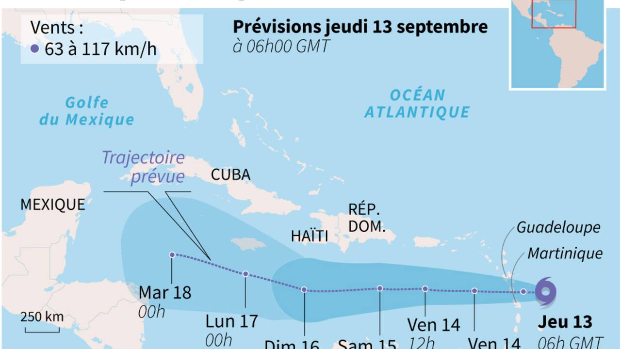 Tempête Isaac: premières pluies en Martinique et Guadeloupe