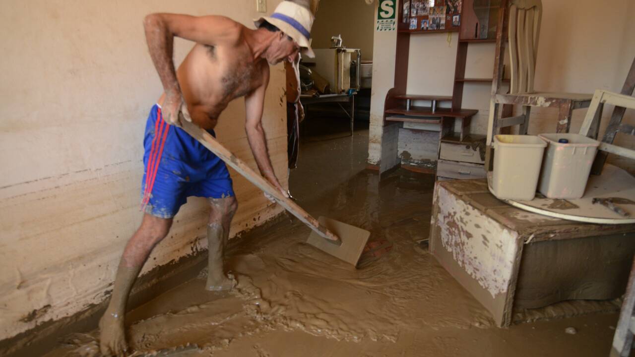 Huarmey, petite ville du Pérou prisonnière de la boue