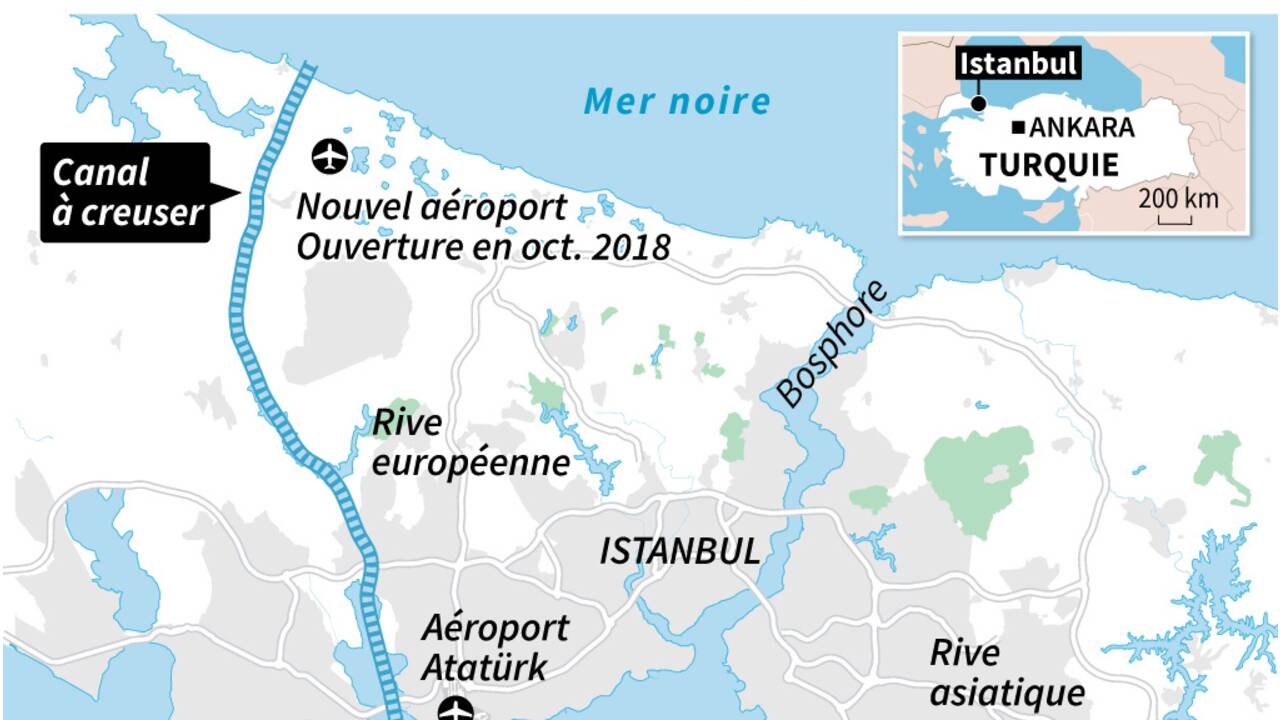 Turquie: Canal Istanbul, dernier "projet fou" d'Erdogan