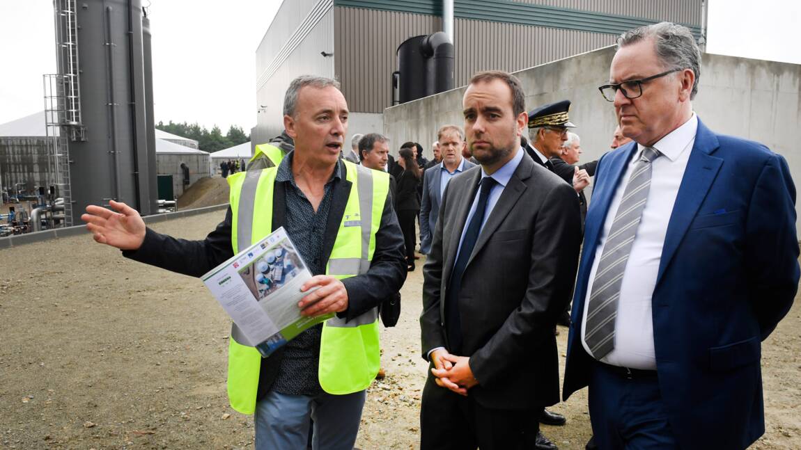 Lecornu inaugure une centrale biométhane à Châteaulin