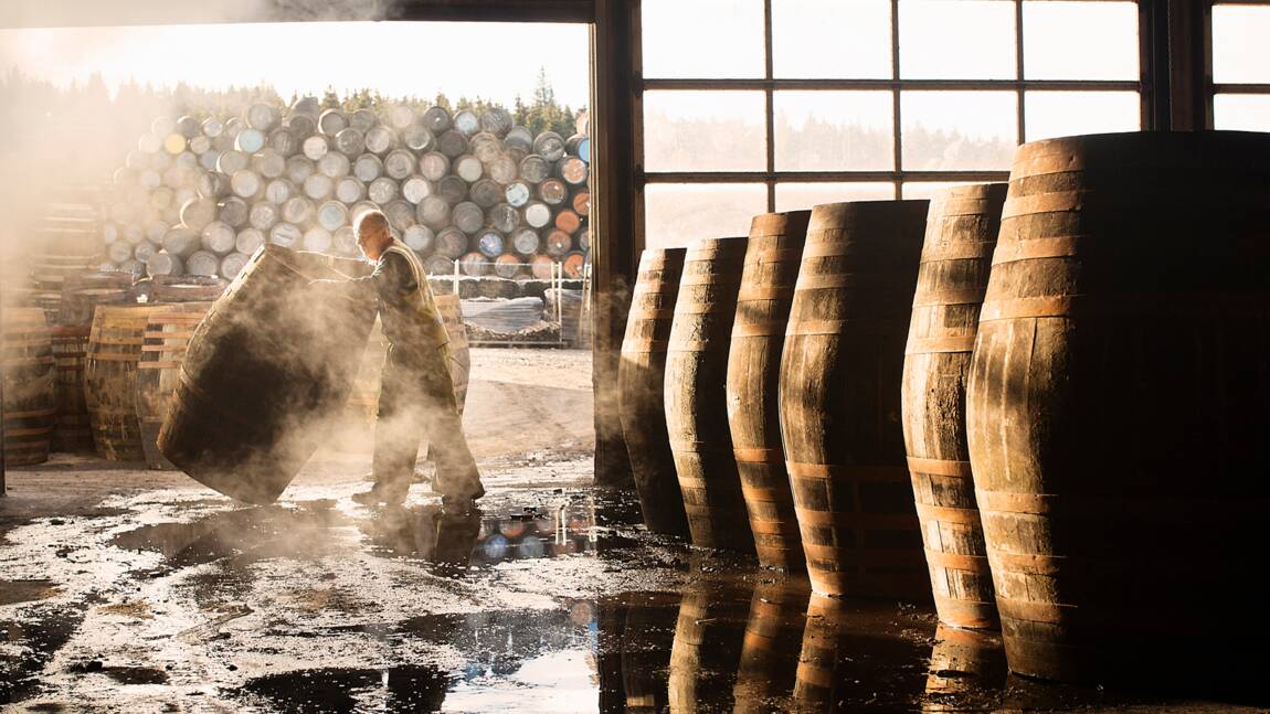 Ecosse dans les fabriques de whisky sur l’île d’Islay