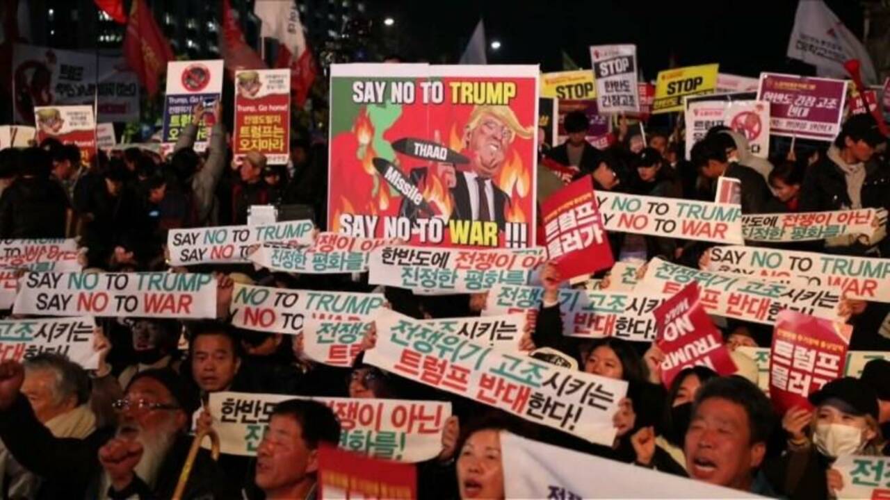 Corée du Sud: pro et anti-Trump manifestent à Séoul