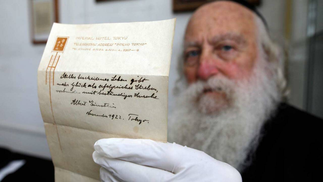 Des lettres d'Einstein vont être mises aux enchères à Jérusalem