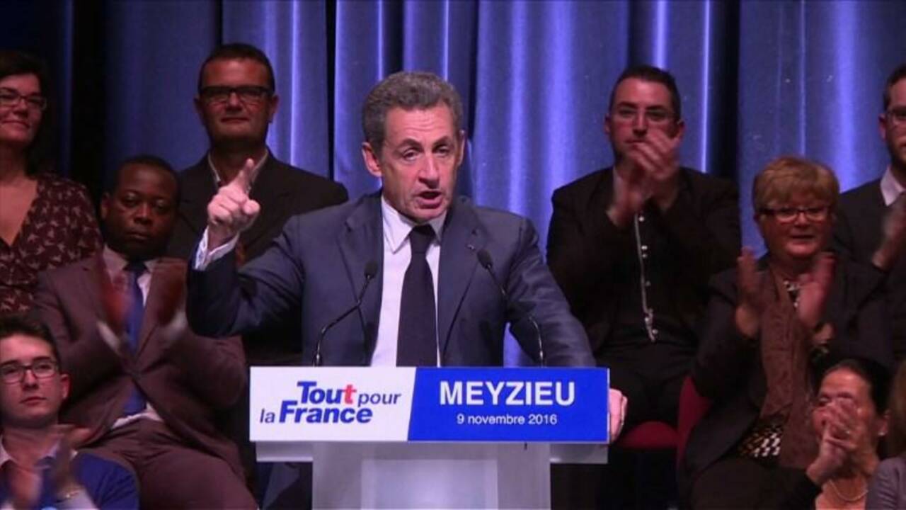 Nicolas Sarkozy en meeting dans le Rhône
