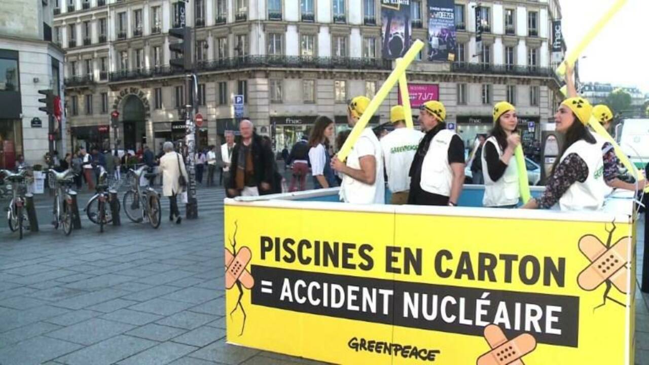 Nucléaire: Greenpeace dénonce des "piscines en carton"