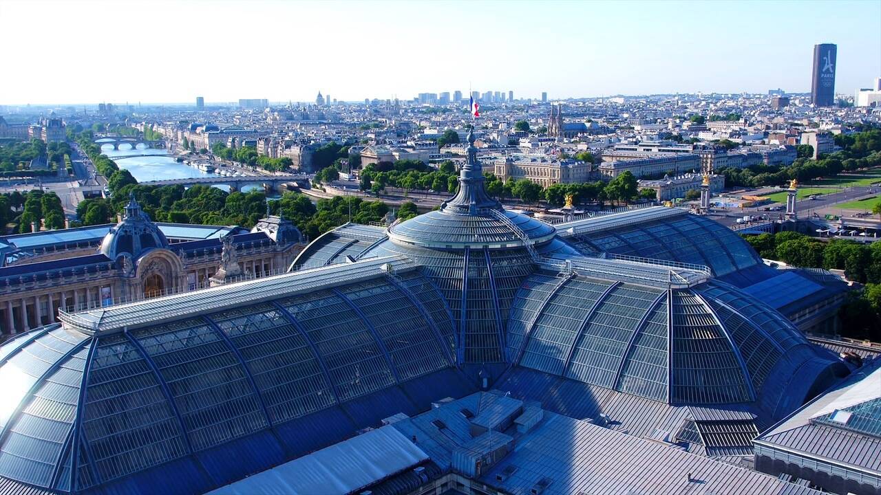 VIDÉO – Paris : le Grand Palais vu des airs