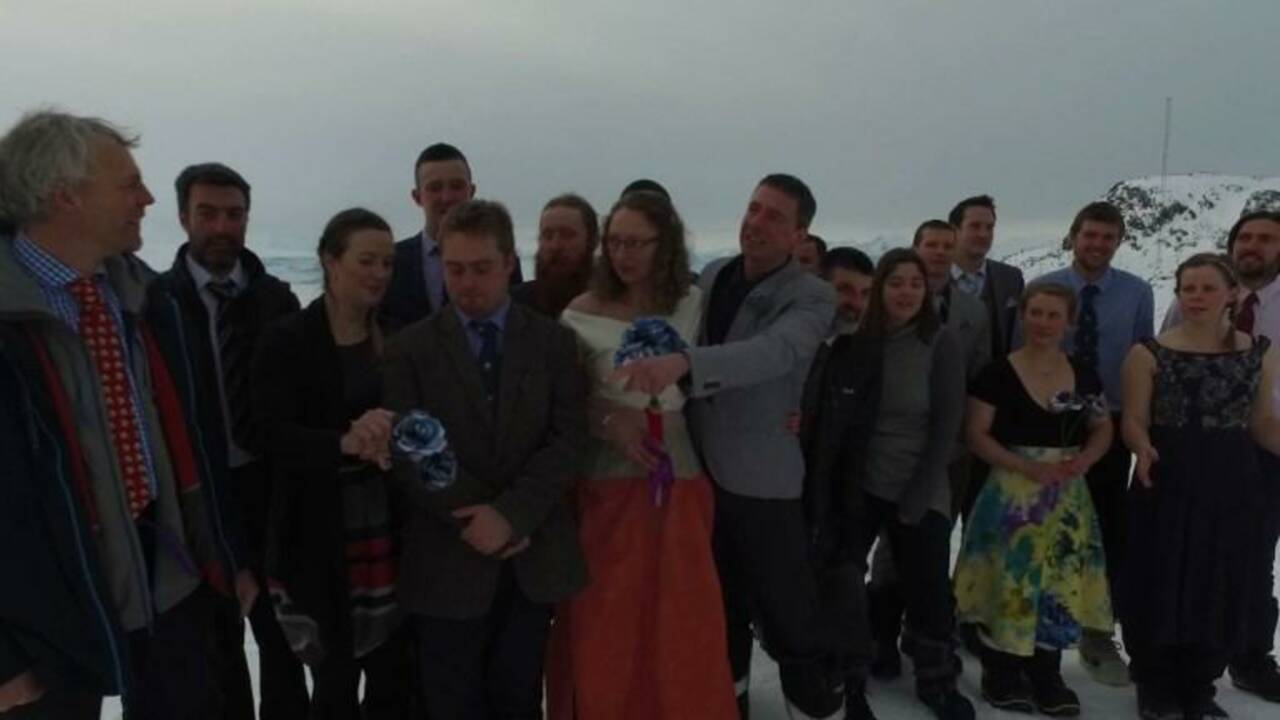 Un couple de Britanniques se marie en Antarctique