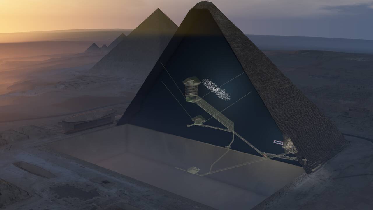 Egypte: une énorme cavité découverte au coeur de la pyramide de Khéops