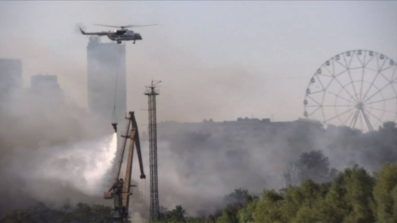 Russie: incendie à Rostov-sur-le-Don, évacuations par centaines