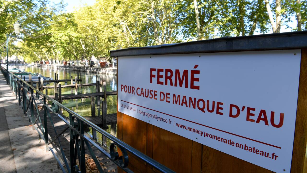 Inquiétudes pour le lac d'Annecy, son niveau en eau au plus bas depuis 70 ans