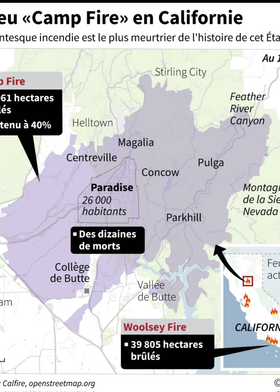 Incendies: les recherches continuent, San Francisco suffoque