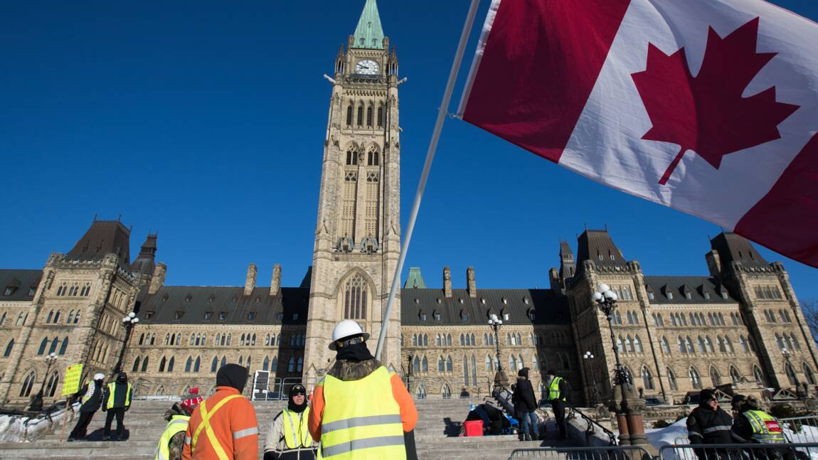 Manifestations de "gilets jaunes" devant le Parlement canadien