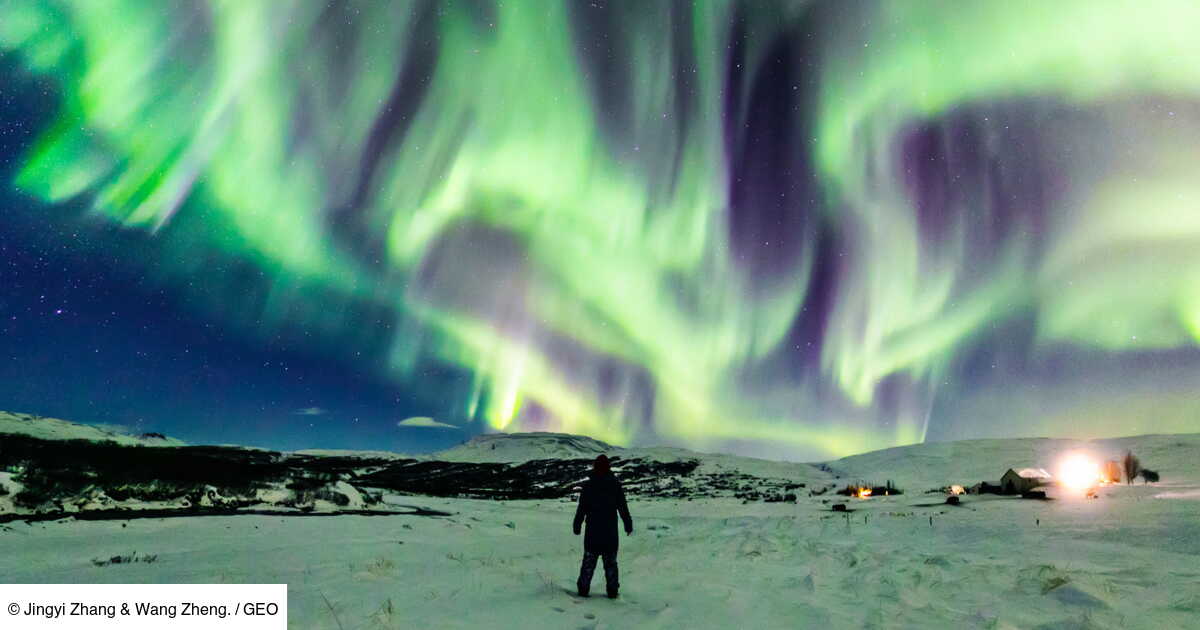 En Islande, une incroyable aurore boréale en forme de dragon Geo.fr