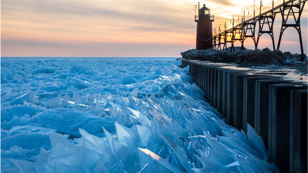 Les splendides photos du lac Michigan en train de dégeler