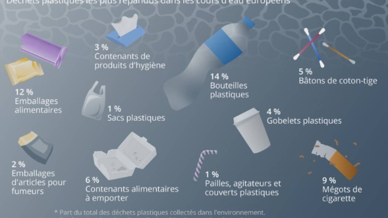 Les bouteilles en plastique sont, de loin, les déchets qui polluent le plus
