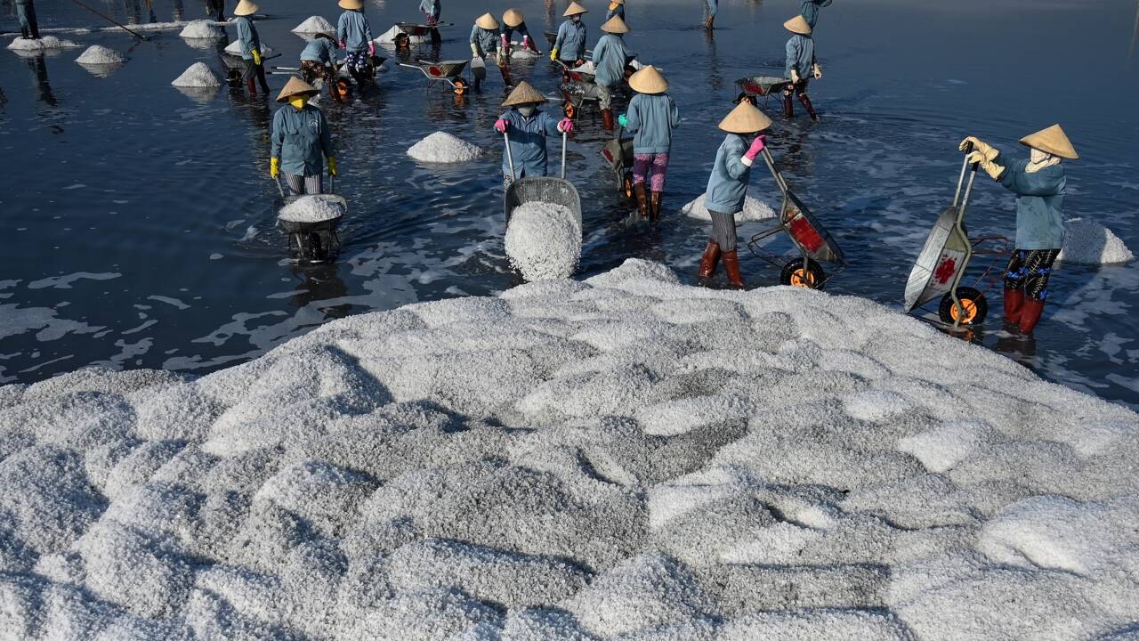 Au Vietnam, le changement climatique ennemi des ouvriers des marais salants