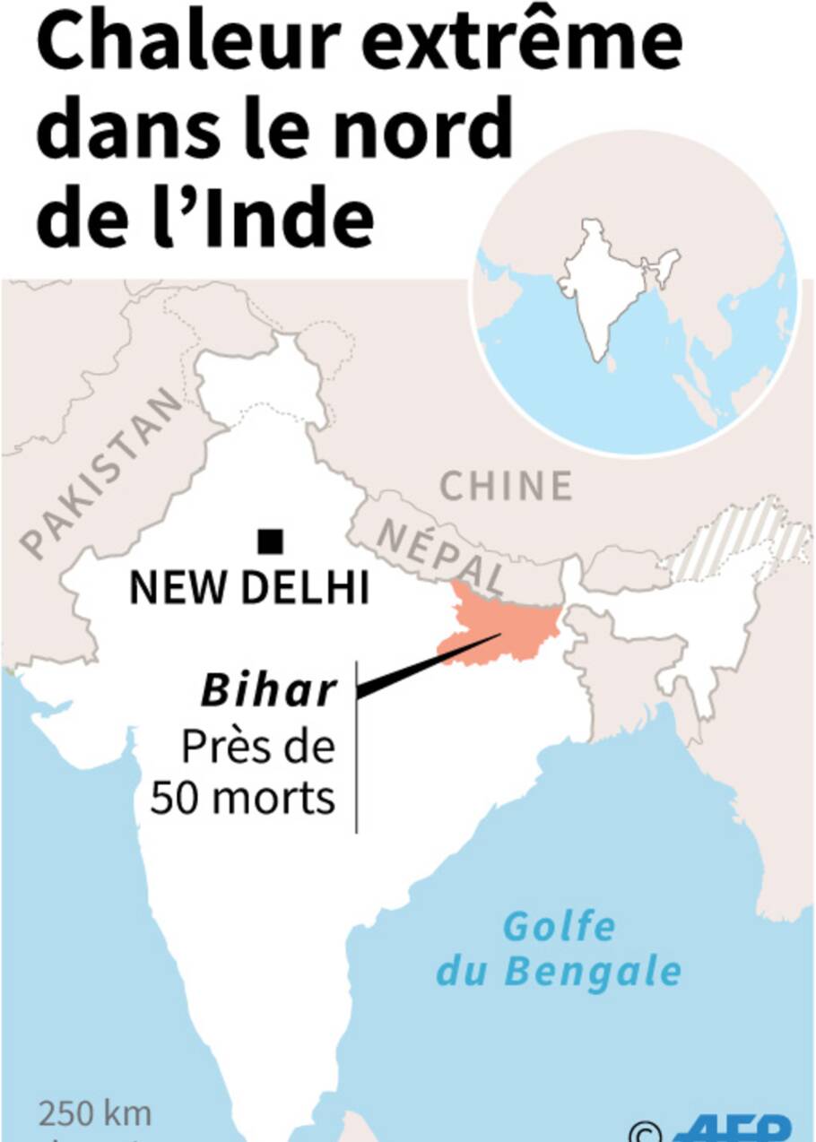 Chaleur extrême: près de 50 morts dans le nord de l'Inde