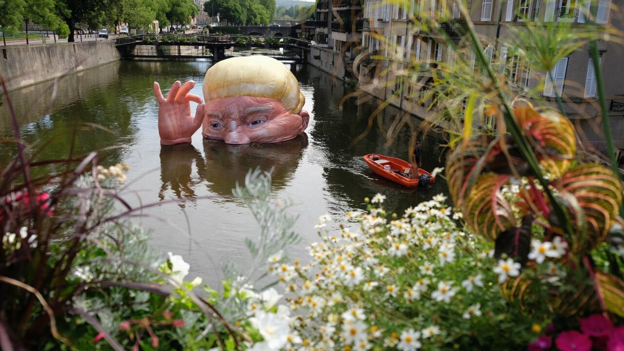 A Metz, une structure gonflable représentant Trump pour dénoncer son climatoscepticisme