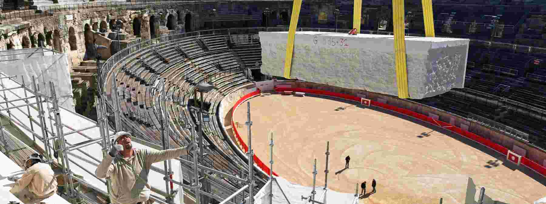 Arènes de Nîmes : immersion dans les coulisses d'un chantier colossal
