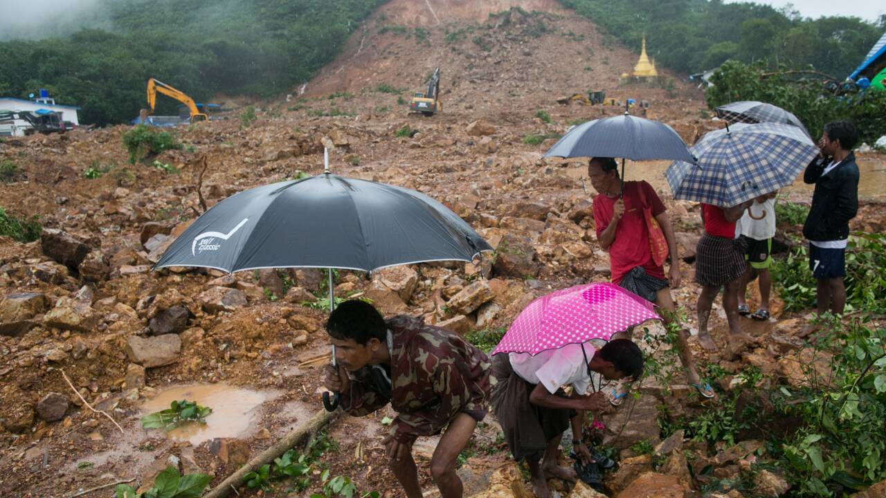 Glissement de terrain en Birmanie: au moins 41 morts, des dizaines de disparus