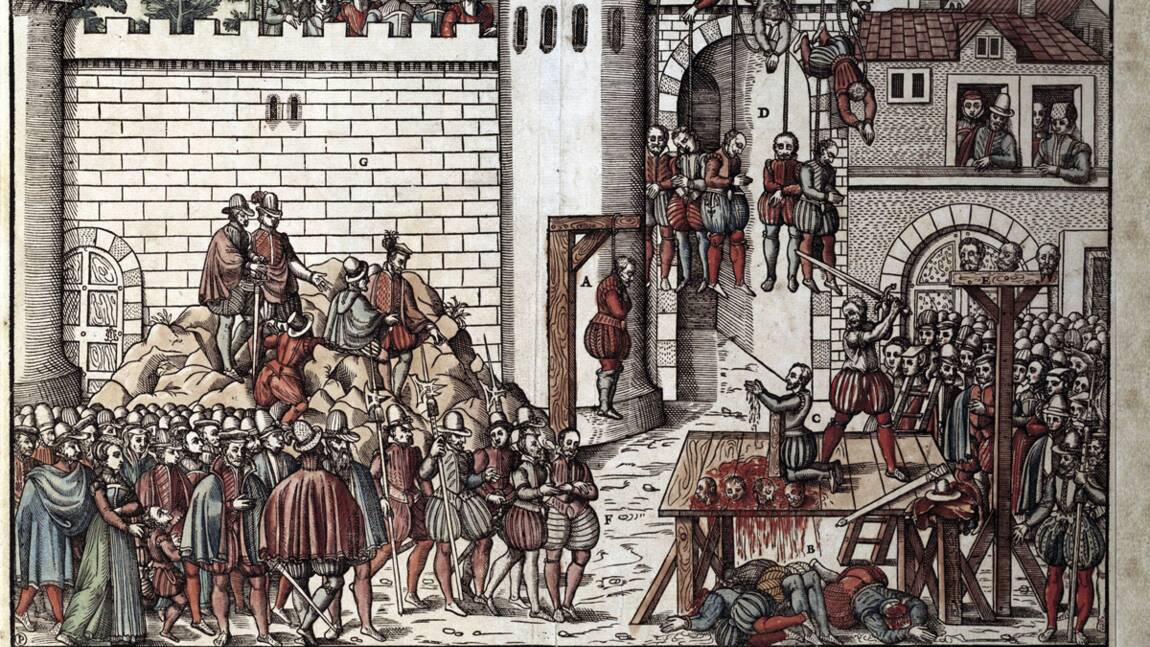 Amboise, le balcon des pendus : l’impitoyable répression des conjurés protestants