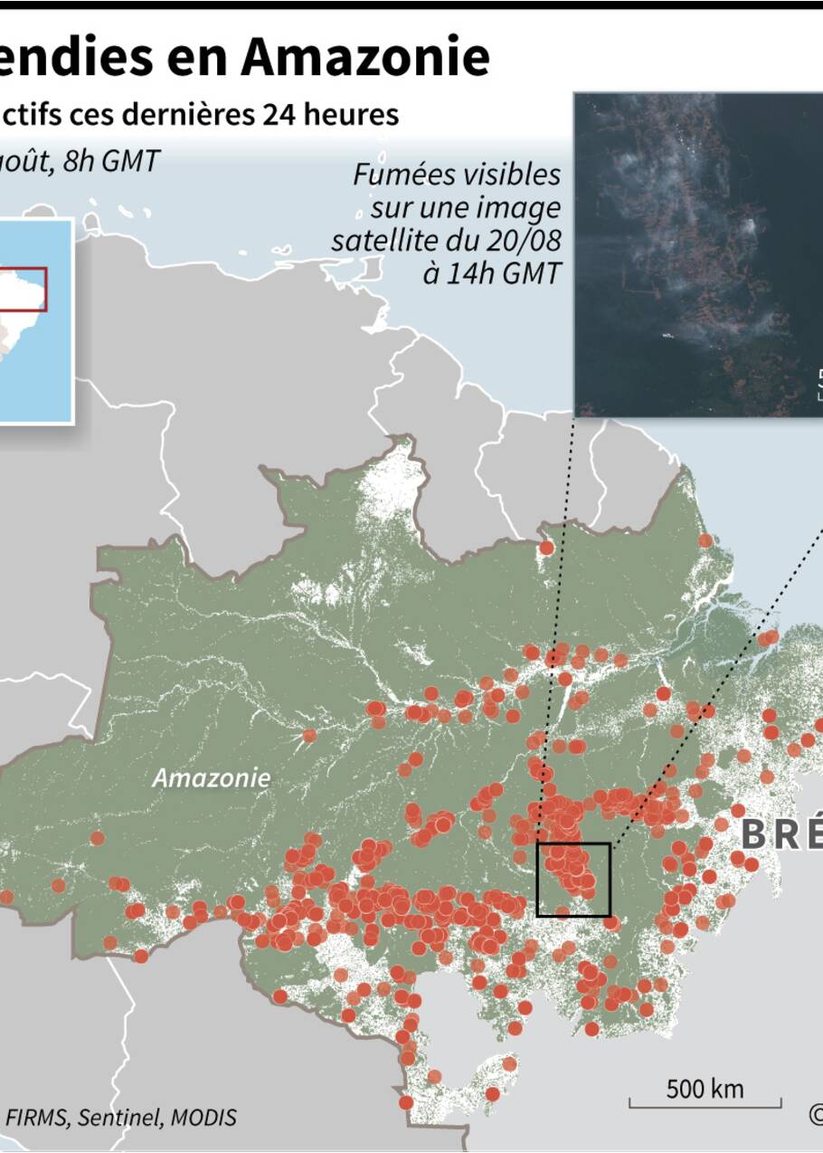 Incendies en Amazonie: Bolsonaro, sous pression, autorise l'envoi de l'armée