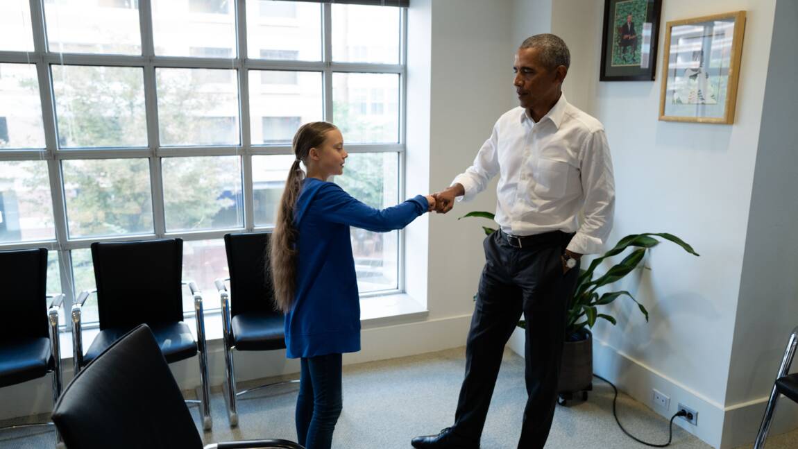Greta Thunberg rencontre Barack Obama à Washington
