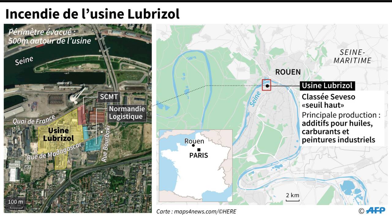 Rouen: perquisitions dans les locaux administratifs de Lubrizol et Normandie Logistique