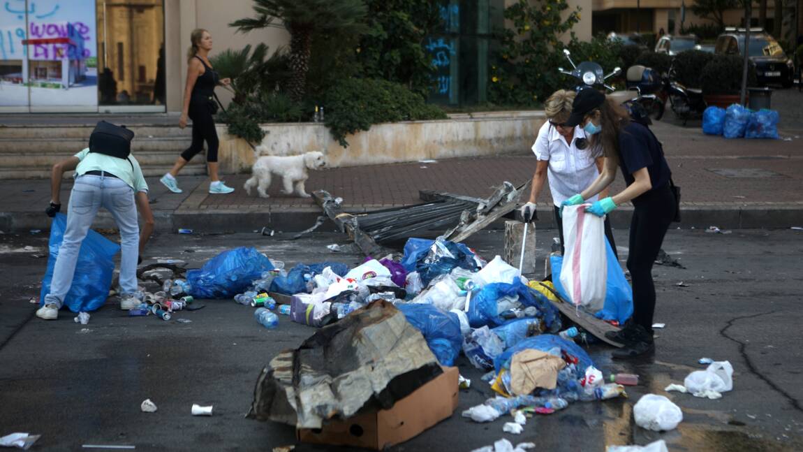 A Beyrouth, on conteste aussi avec des sacs poubelles