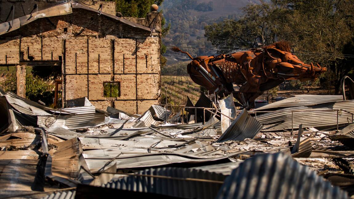 Les ruines de Sonoma, au hasard des braises portées par le vent en Californie