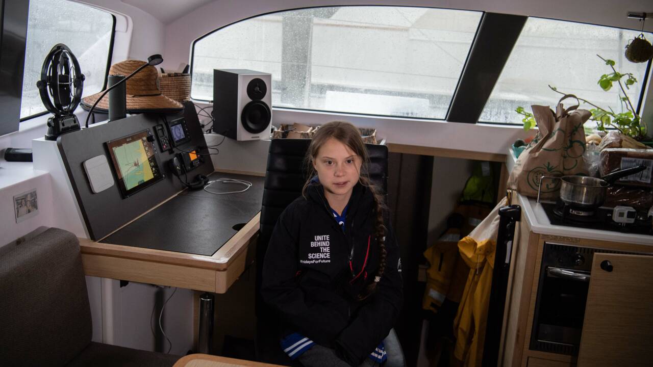 Greta Thunberg a quitté les Etats-Unis en catamaran, direction l'Europe 
