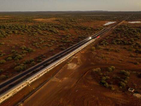 Virée à bord du train de l'outback australien