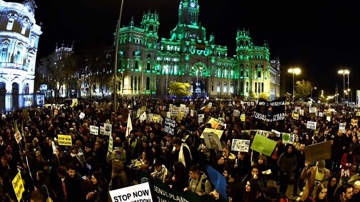 Crise climatique: manifestation à Madrid avec Greta Thunberg pour mettre la COP25 sous pression