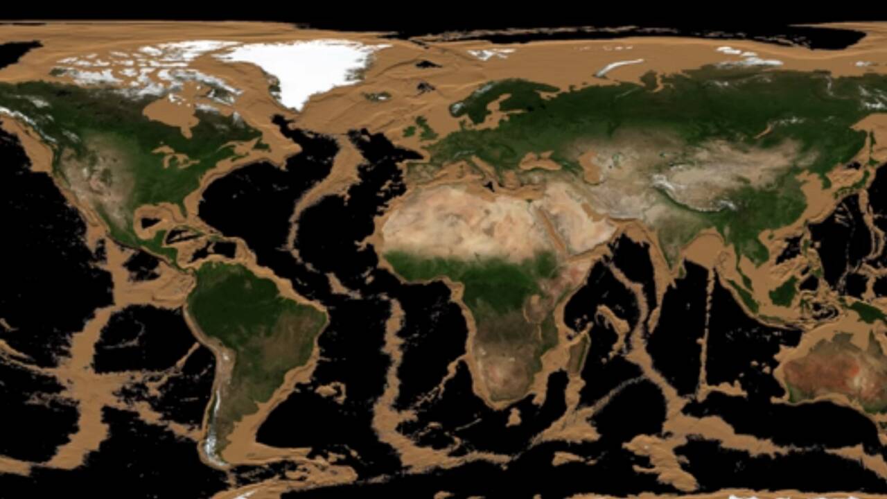 Une animation révèle à quoi ressemblerait la Terre si les océans disparaissaient