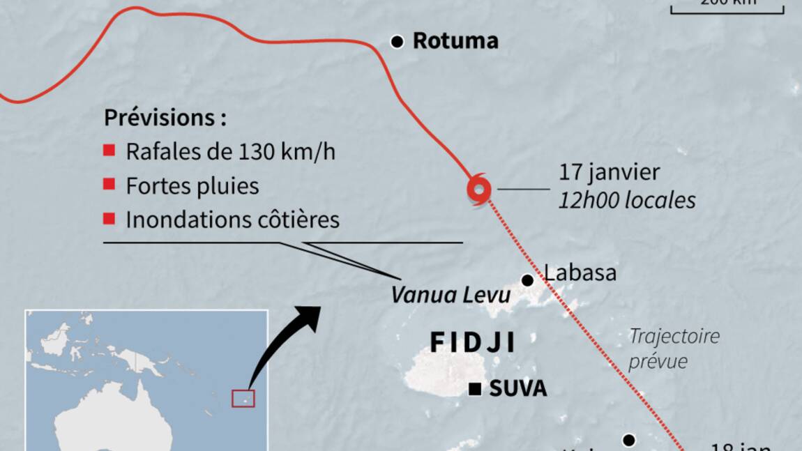 Le cyclone Tino va vers les îles Tonga après avoir fait deux disparus aux Fidji