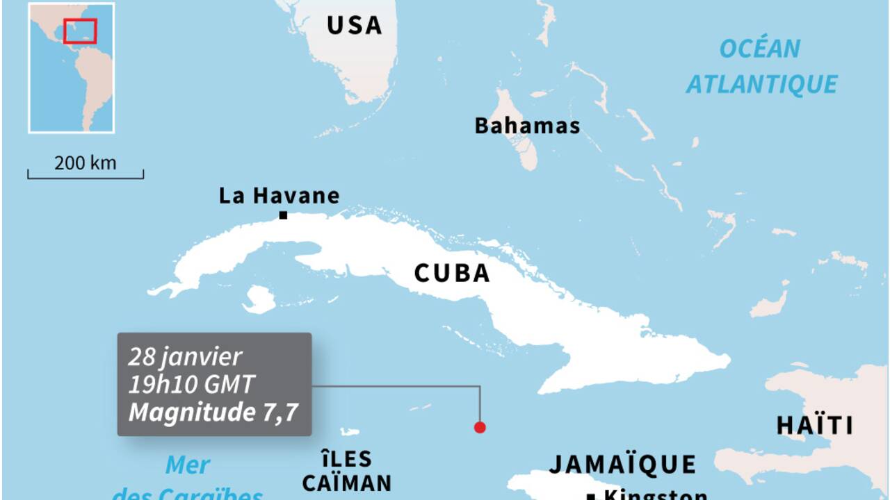 Un fort séisme fait trembler Cuba et la Jamaïque, pas de dégâts rapportés