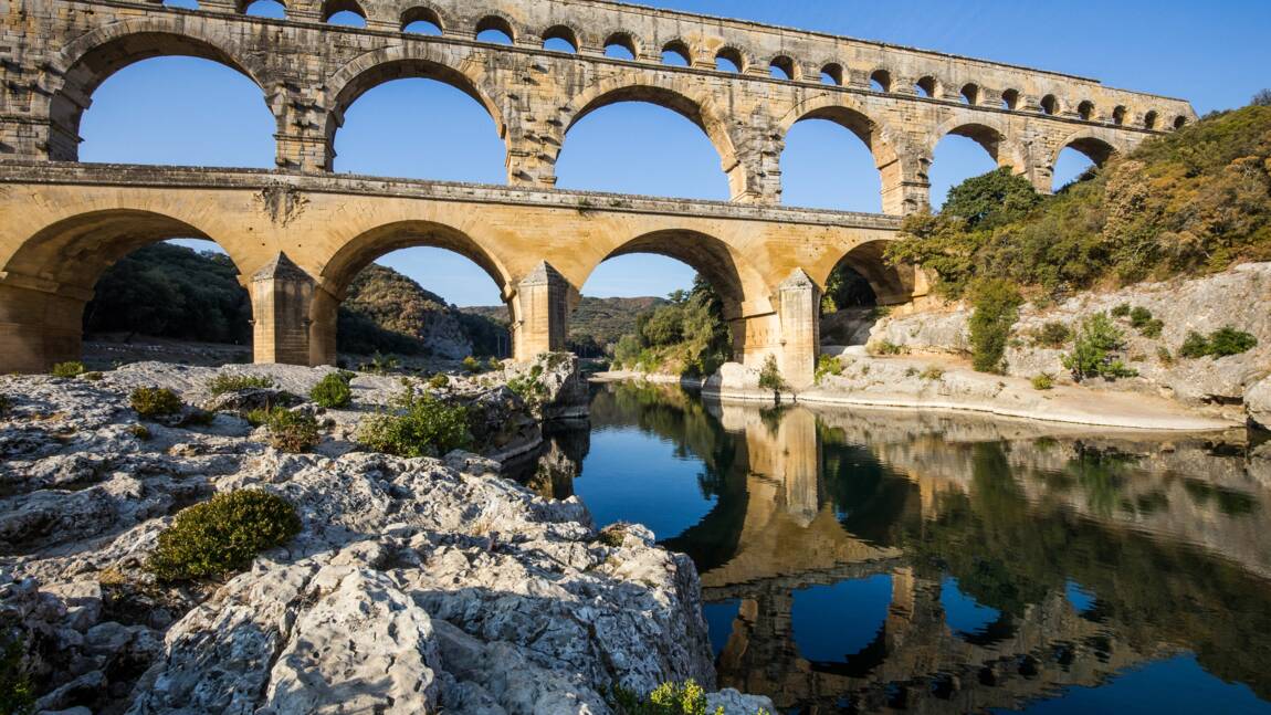 Le Pont du Gard, joyau du patrimoine mondial, fermé et déserté