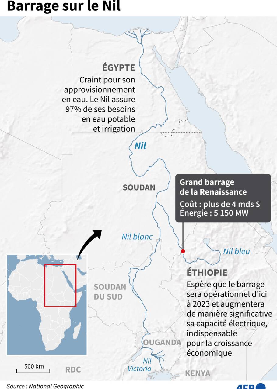 Barrage sur le Nil: report d'une semaine des négociations