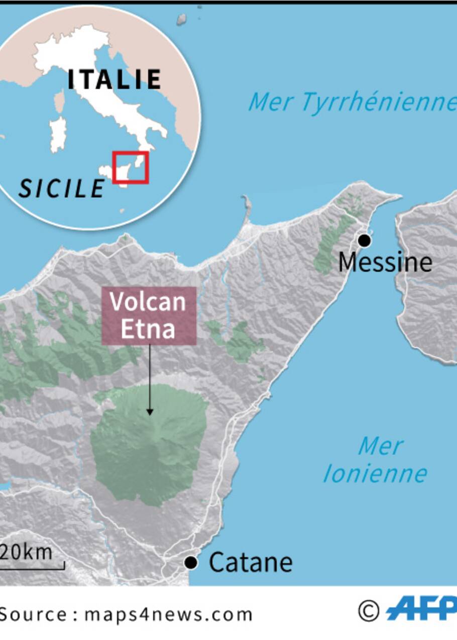 Sicile : regain d'activité de l'Etna, qui émet des nuages de cendres