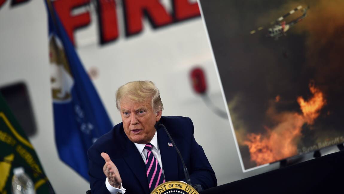 Incendies: "Ça finira par se refroidir", lance Trump en Californie
