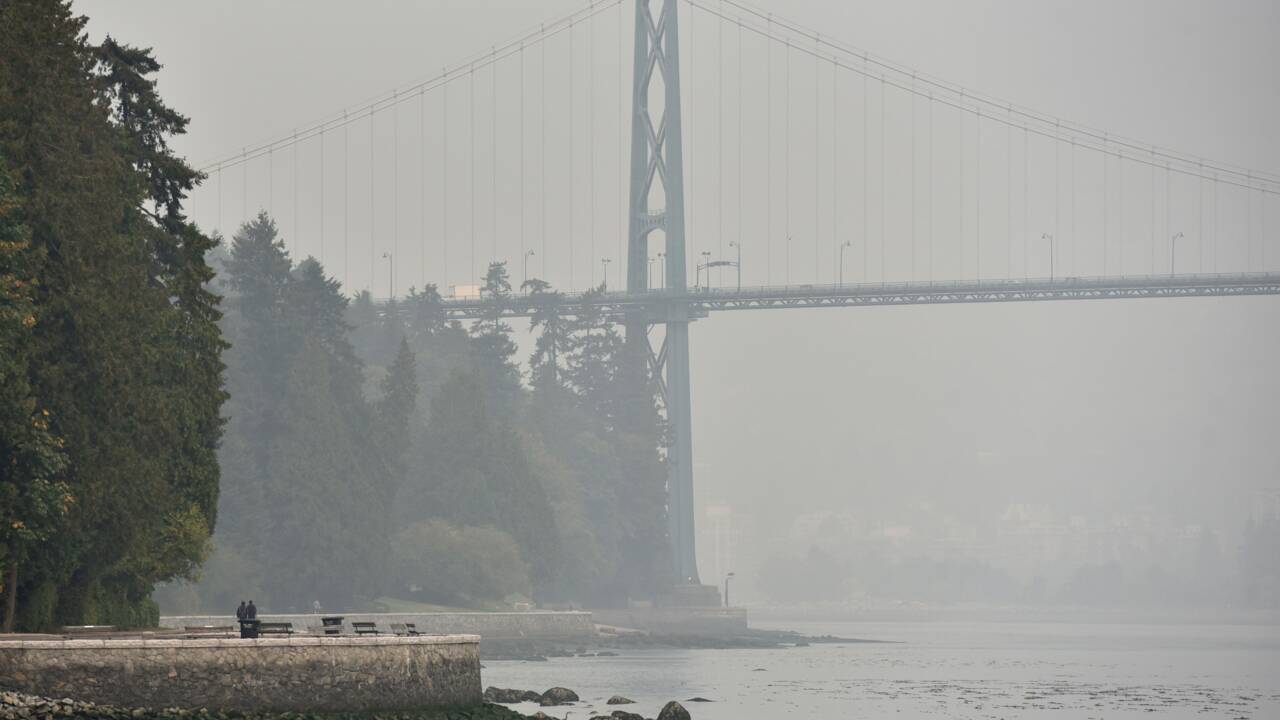 Canada: Vancouver étouffe sous la fumée des feux aux Etats-Unis