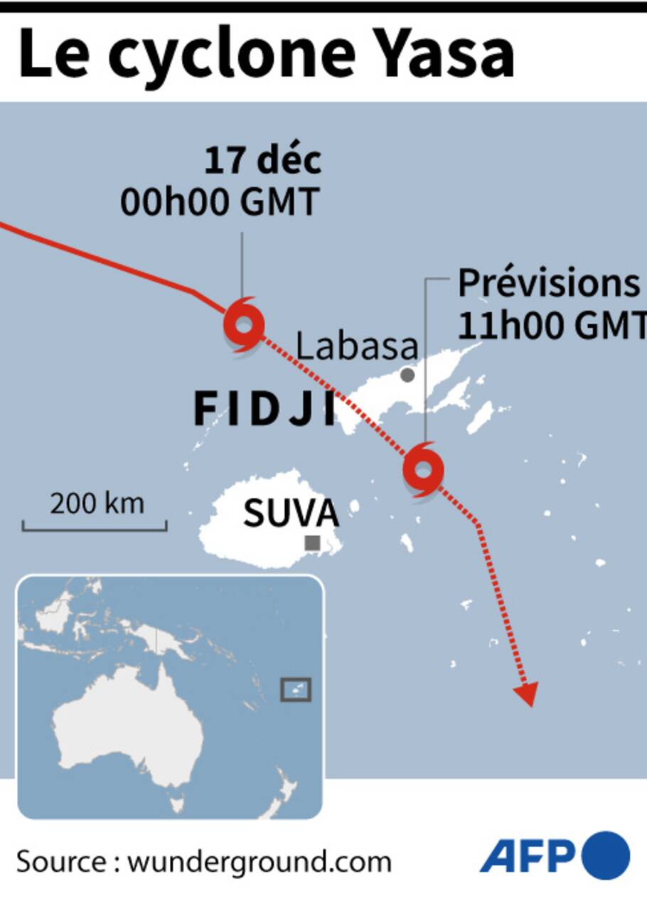 Les îles Fidji balayées par le super cyclone Yasa