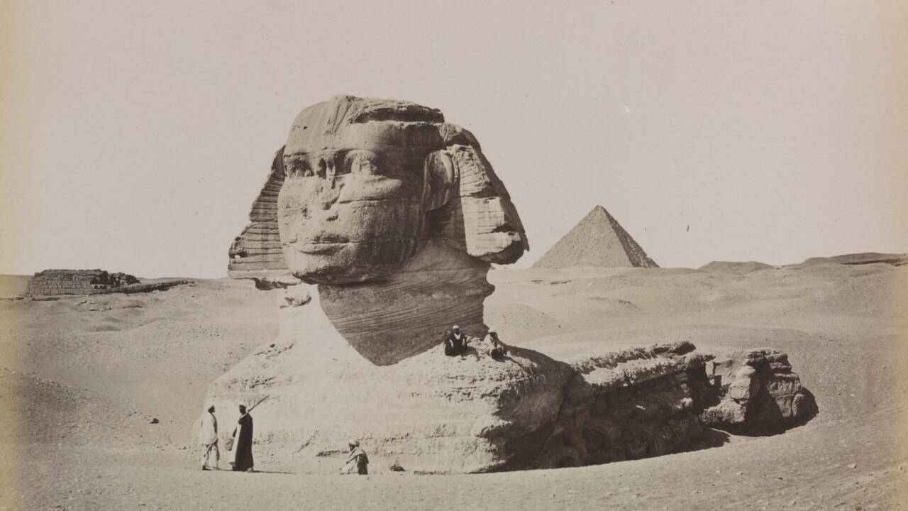L'archéo dans le rétro (5/5) : le désensablement du mythique sphinx de Gizeh